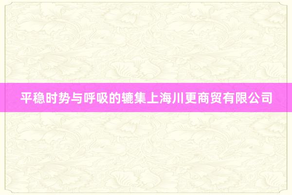 平稳时势与呼吸的辘集上海川更商贸有限公司